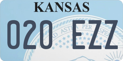 KS license plate 020EZZ