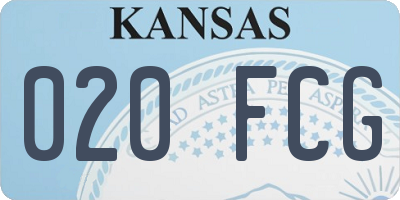 KS license plate 020FCG