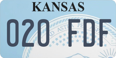 KS license plate 020FDF