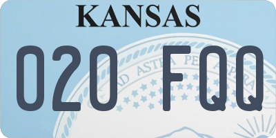 KS license plate 020FQQ