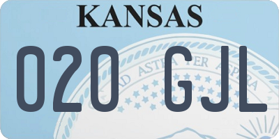 KS license plate 020GJL