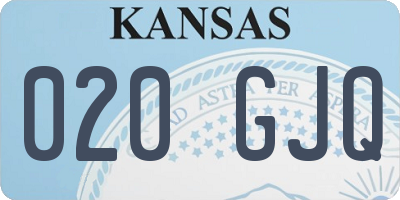 KS license plate 020GJQ
