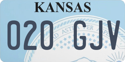 KS license plate 020GJV