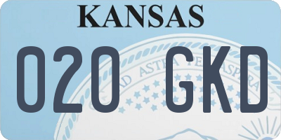 KS license plate 020GKD