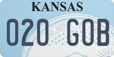 KS license plate 020GOB