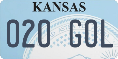 KS license plate 020GOL