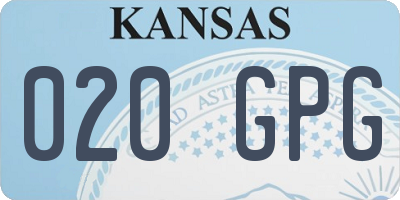 KS license plate 020GPG