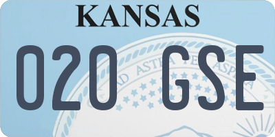 KS license plate 020GSE