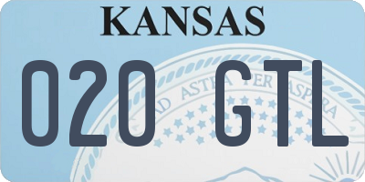 KS license plate 020GTL