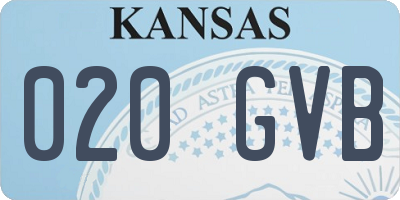 KS license plate 020GVB