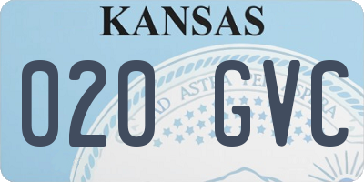 KS license plate 020GVC