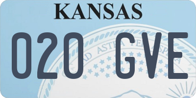 KS license plate 020GVE