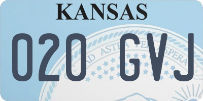 KS license plate 020GVJ