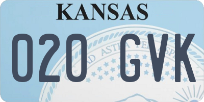 KS license plate 020GVK