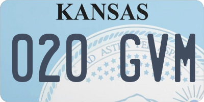 KS license plate 020GVM