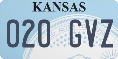 KS license plate 020GVZ