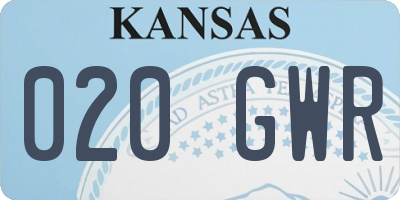 KS license plate 020GWR