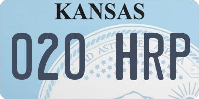 KS license plate 020HRP