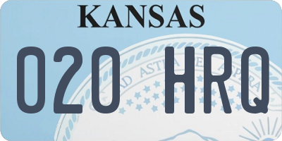 KS license plate 020HRQ
