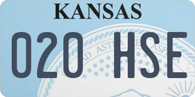 KS license plate 020HSE