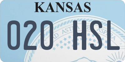 KS license plate 020HSL
