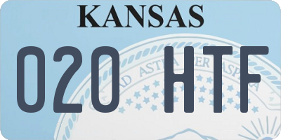KS license plate 020HTF