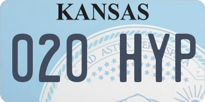 KS license plate 020HYP