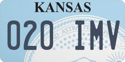 KS license plate 020IMV
