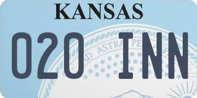 KS license plate 020INN