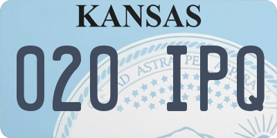 KS license plate 020IPQ