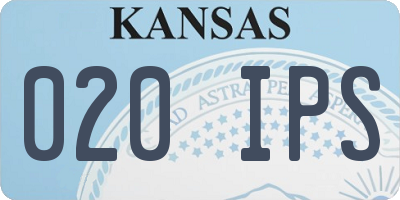 KS license plate 020IPS