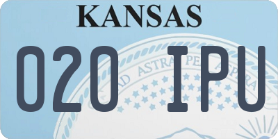 KS license plate 020IPU