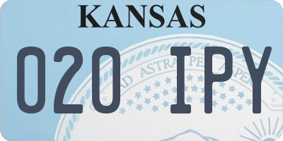 KS license plate 020IPY