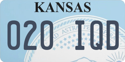 KS license plate 020IQD