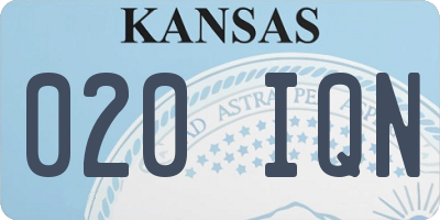 KS license plate 020IQN