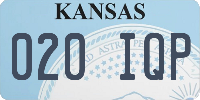 KS license plate 020IQP