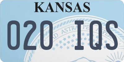 KS license plate 020IQS