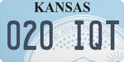 KS license plate 020IQT