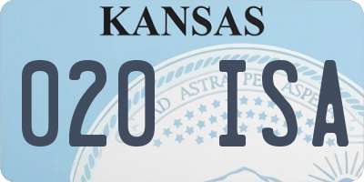KS license plate 020ISA