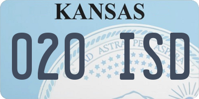 KS license plate 020ISD