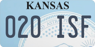 KS license plate 020ISF