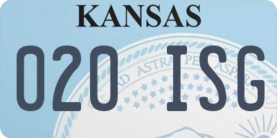 KS license plate 020ISG
