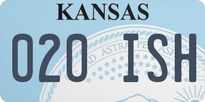 KS license plate 020ISH
