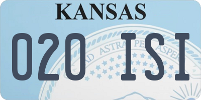 KS license plate 020ISI