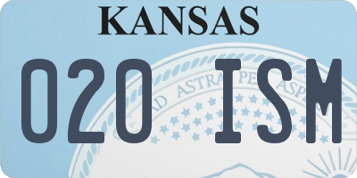 KS license plate 020ISM