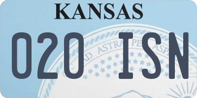 KS license plate 020ISN
