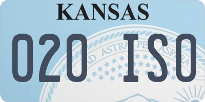 KS license plate 020ISO