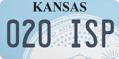 KS license plate 020ISP