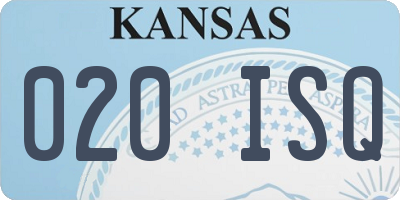 KS license plate 020ISQ