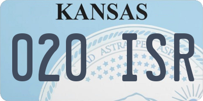 KS license plate 020ISR